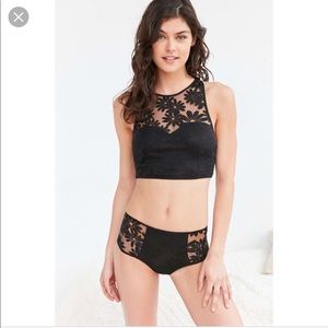 Out From Under Phoenix Floral Mesh Bra - Size S